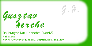 gusztav herche business card